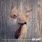 Szarvasfej, Barna- DIY Papír Készlet