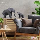 Elefánt Mama és Baba - DIY Papír Készlet