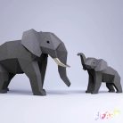 Elefánt Mama és Baba - DIY Papír Készlet