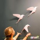 Pink Repülő Madarak- DIY Papír Készlet