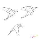 Pink Repülő Madarak- DIY Papír Készlet