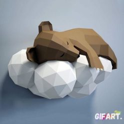 Alvó Barna Mackó - DIY Papír Készlet