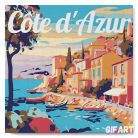 Mini Számfestő Készlet - Cote d'Azur (Francia Riviera) (20x20cm, keretre szerelt)