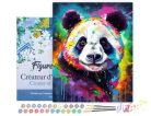 Számfestő Készlet - Absztrakt színes panda  (40x50cm, Keretes)