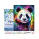 Számfestő Készlet - Absztrakt színes panda  (40x50cm, Keretes)