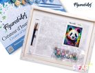 Számfestő Készlet - Absztrakt színes panda  (40x50cm, Keretes)