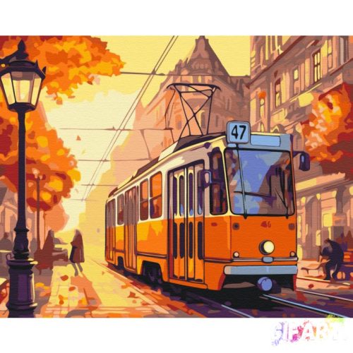 A 47-es villamos  - Számfestő készlet (kereten 40x50)